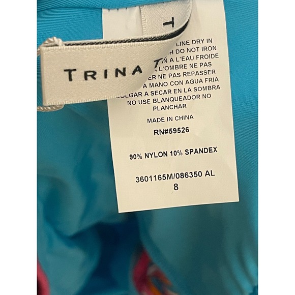 Trina Turk Meilani Plunge One Piece Swimsuit Women's Size 8 - Picture 10 of 10